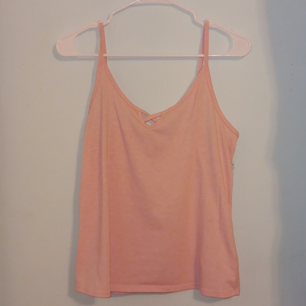 Pink spaghetti string tang top